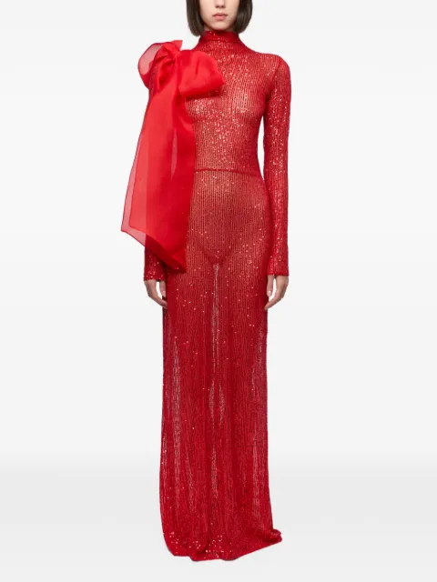 Atu Body Couture high-neck sequined gown