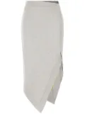 The Attico mélange-effect midi skirt - Grey