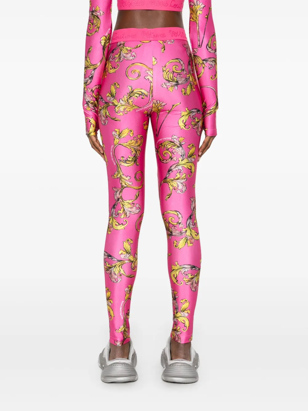 Versace Jeans Couture Legging met Barocco-print Roze