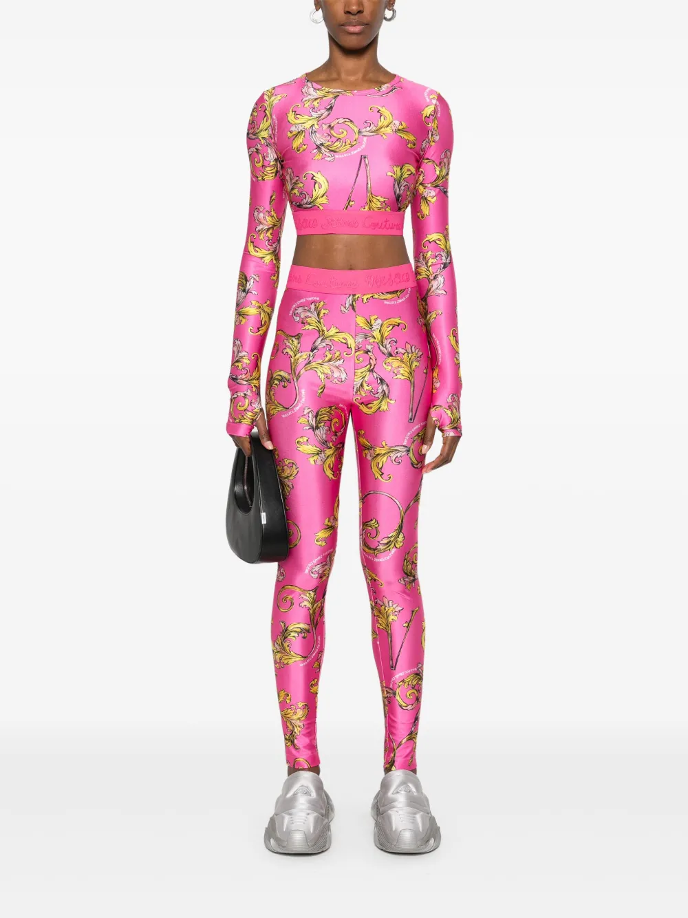 Versace Jeans Couture Legging met Barocco-print - Roze