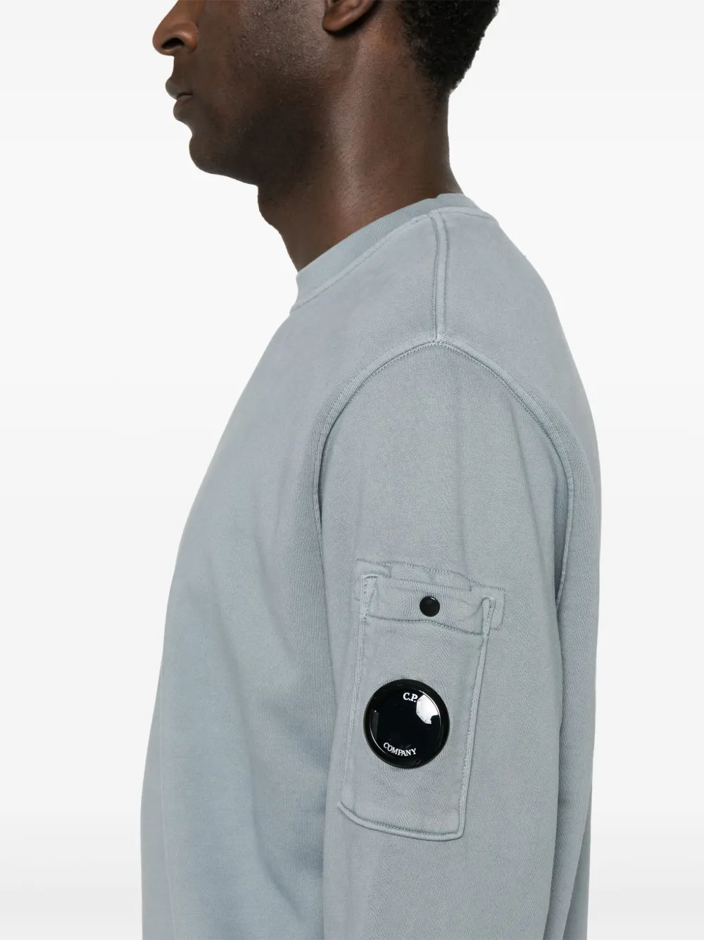 Shop C.p. Company Cotton Sweatshirt In Grey