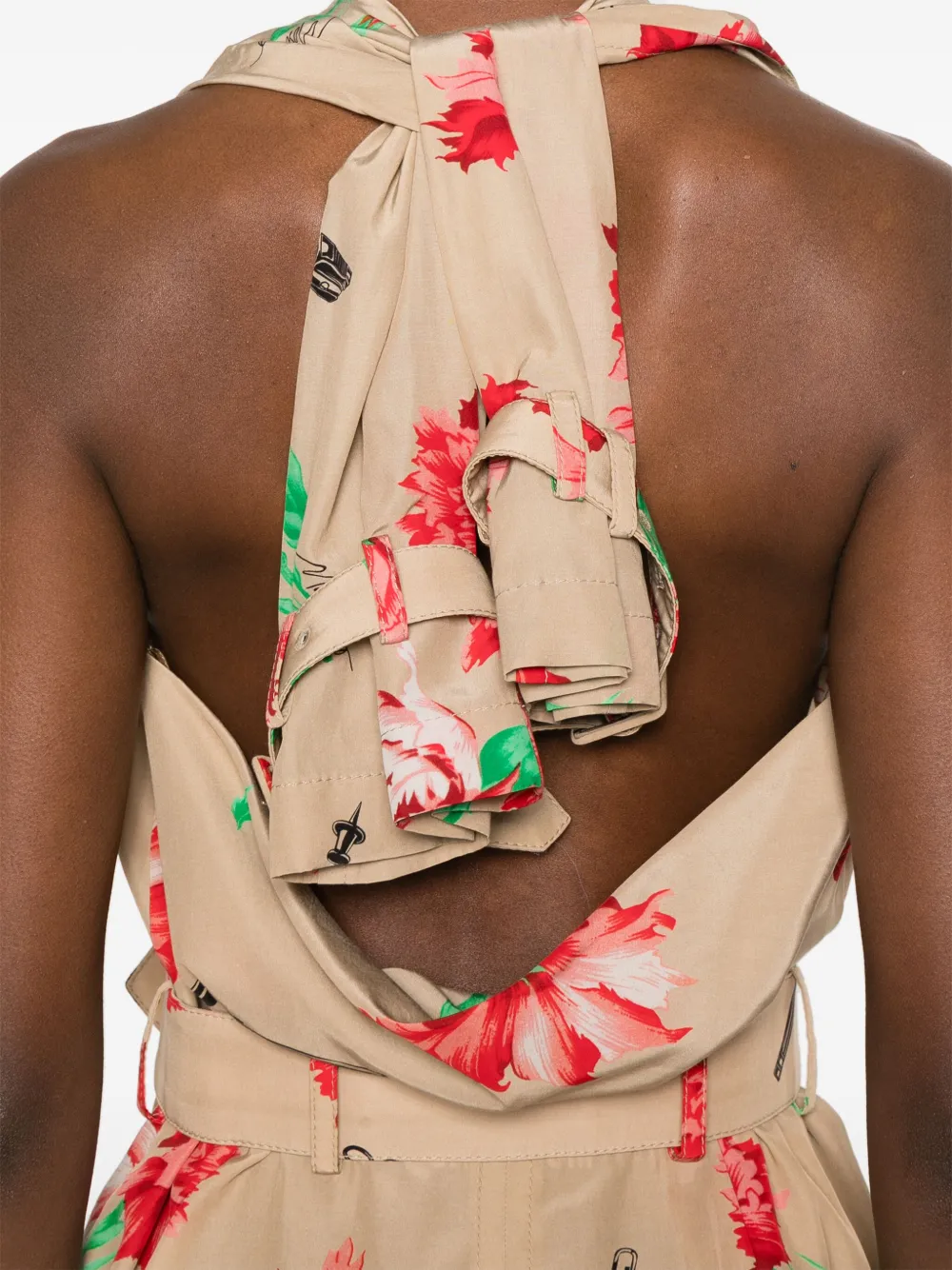 Moschino Midi-jurk met ceintuur Beige