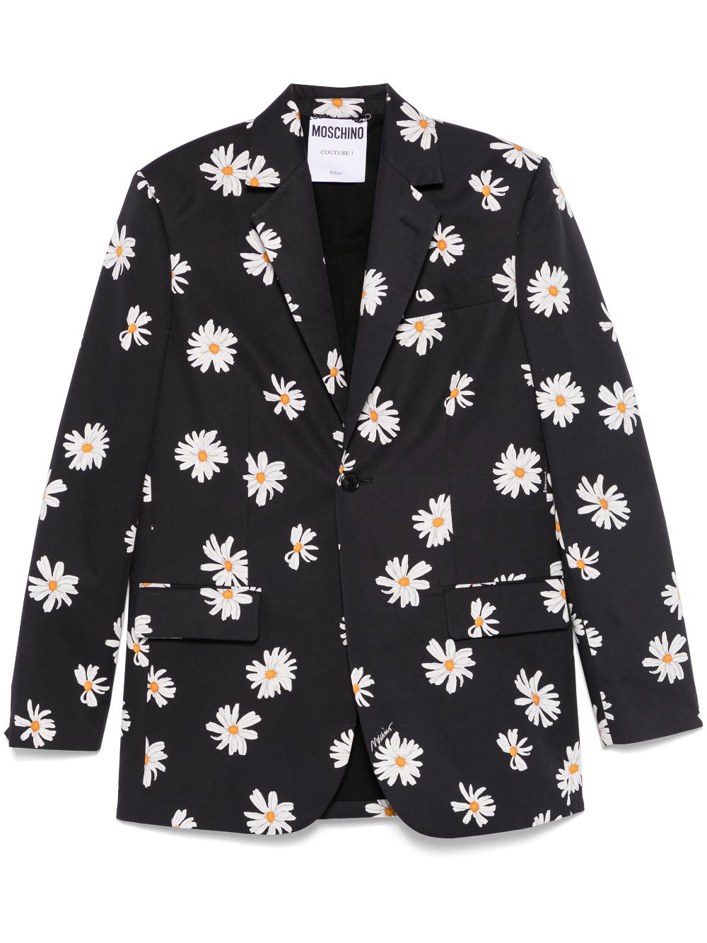 floral-print blazer