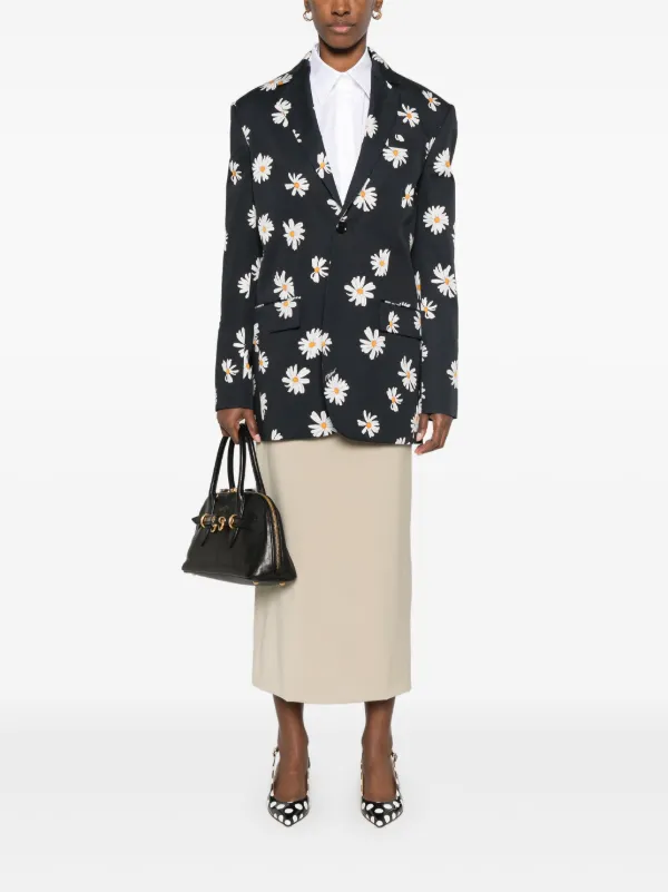 Moschino floral-print Blazer | Black | FARFETCH
