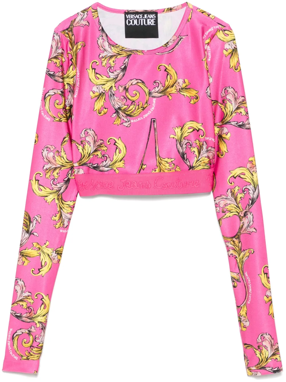 Versace Jeans Couture Barocco-prints top Roze