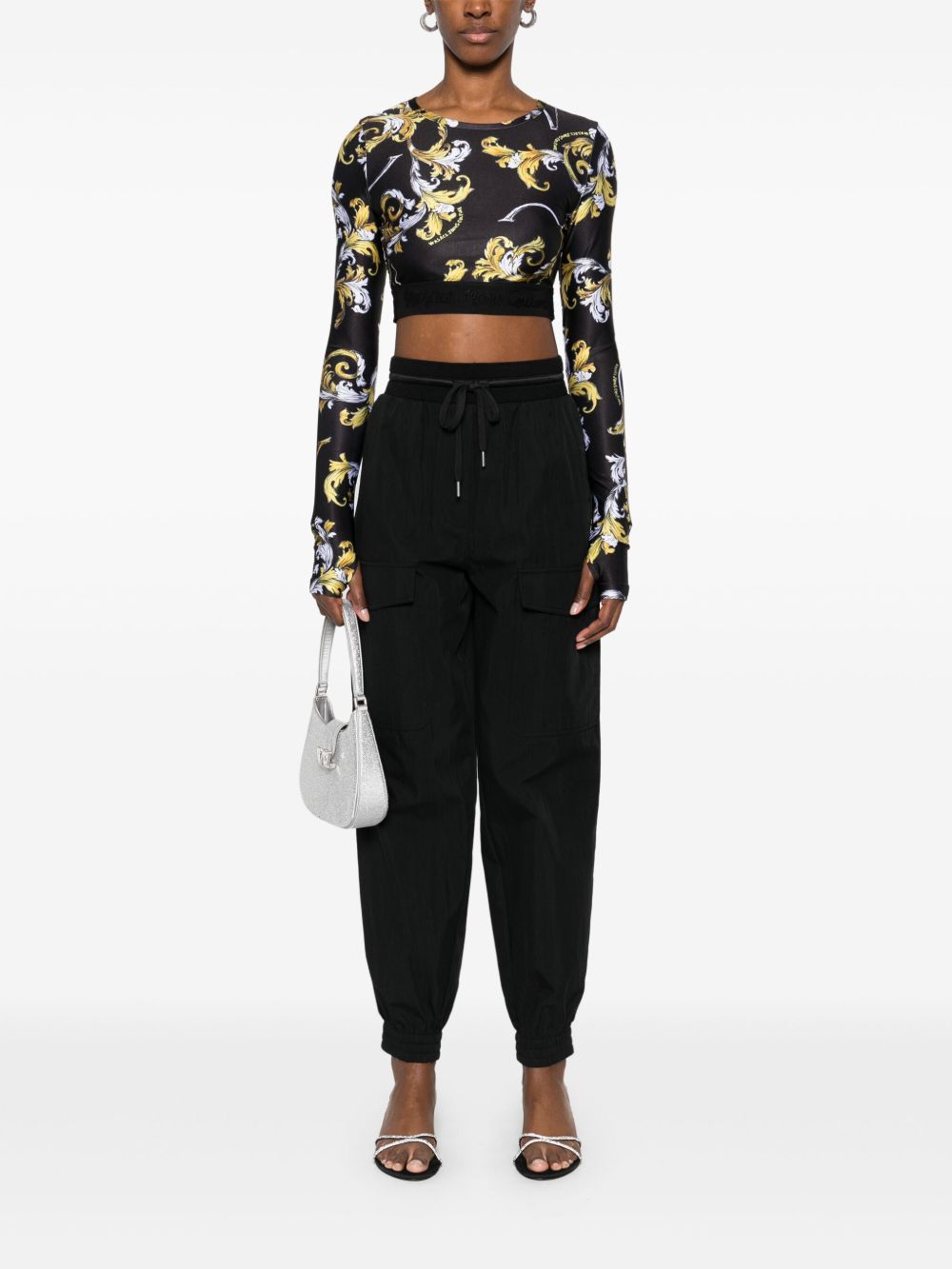 Versace Jeans Couture Barocco-prints top - Zwart