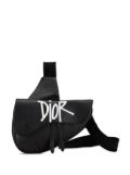 Christian Dior Pre-Owned 2020 Shawn Stussy Grained Calfskin Saddle crossbody bag - Black