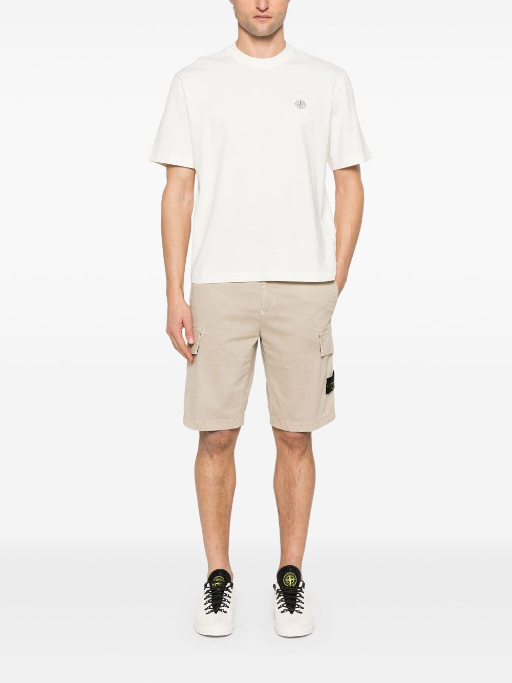 Stone Island T-shirt met print - Beige