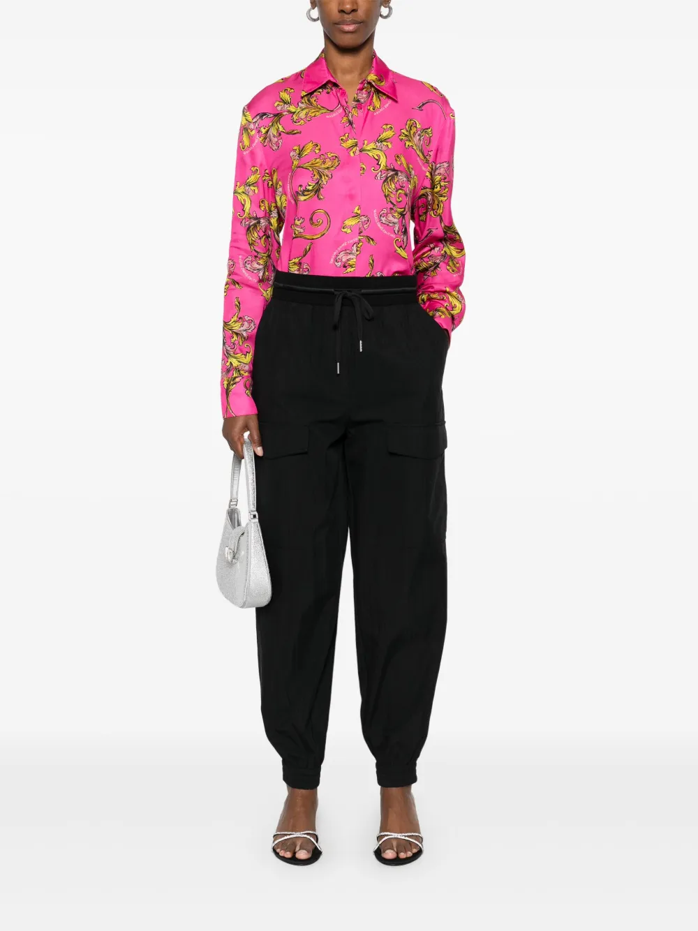 Versace Jeans Couture Blouse met barokprint - Roze