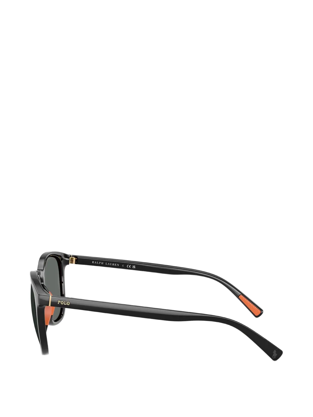 POLO RALPH LAUREN EYEWEAR Zonnebril met vierkant montuur en logoprint Zwart