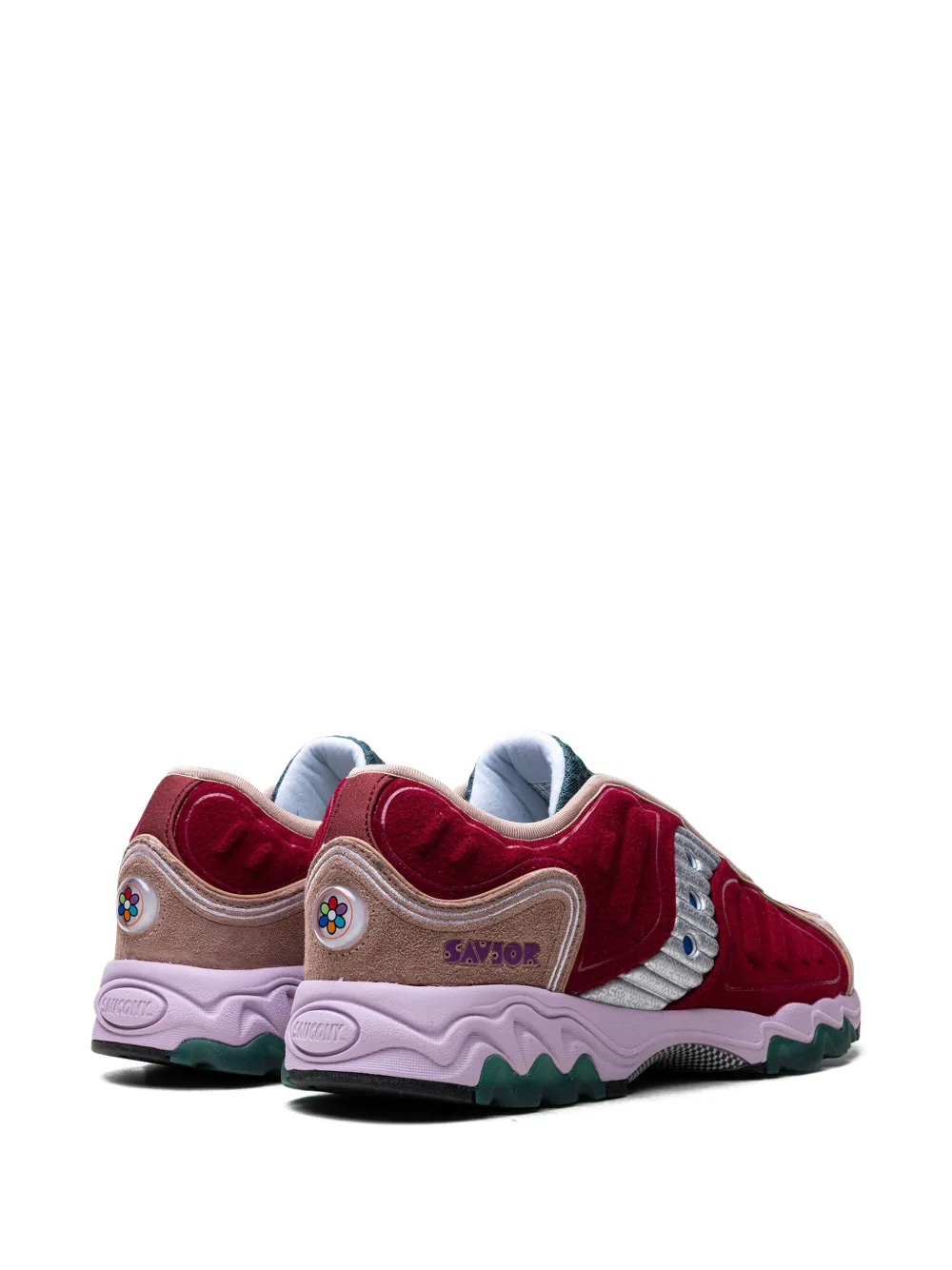 Saucony x Jae Tips Matrix "Burgundy Tan Multicolour" sneakers Burgundy tan multicolor