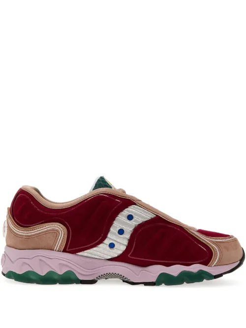 X Jae Tips baskets Matrix 'Burgundy/Tan/Multicolour' - Saucony - Modalova