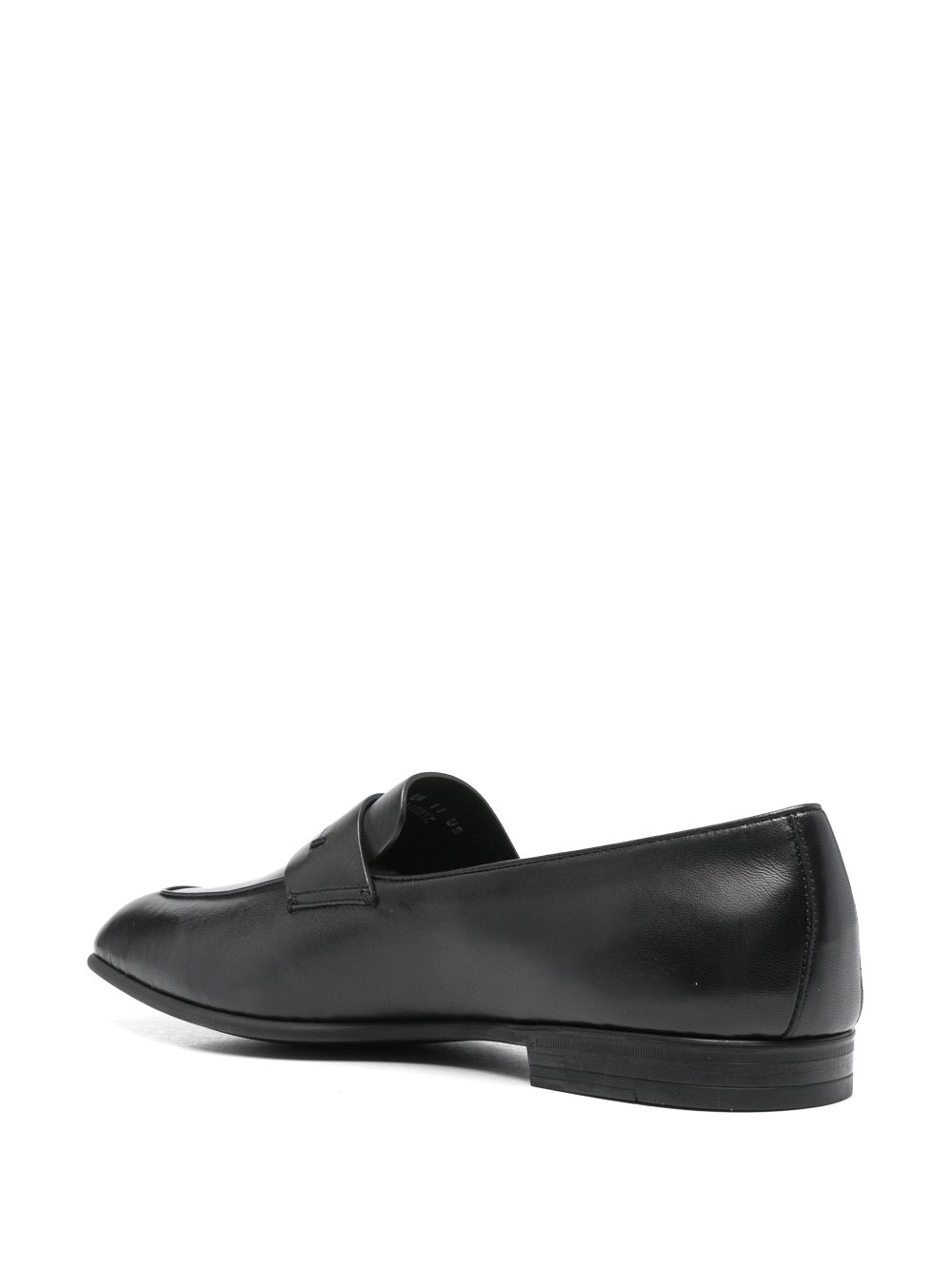 Zegna leather loafers Black