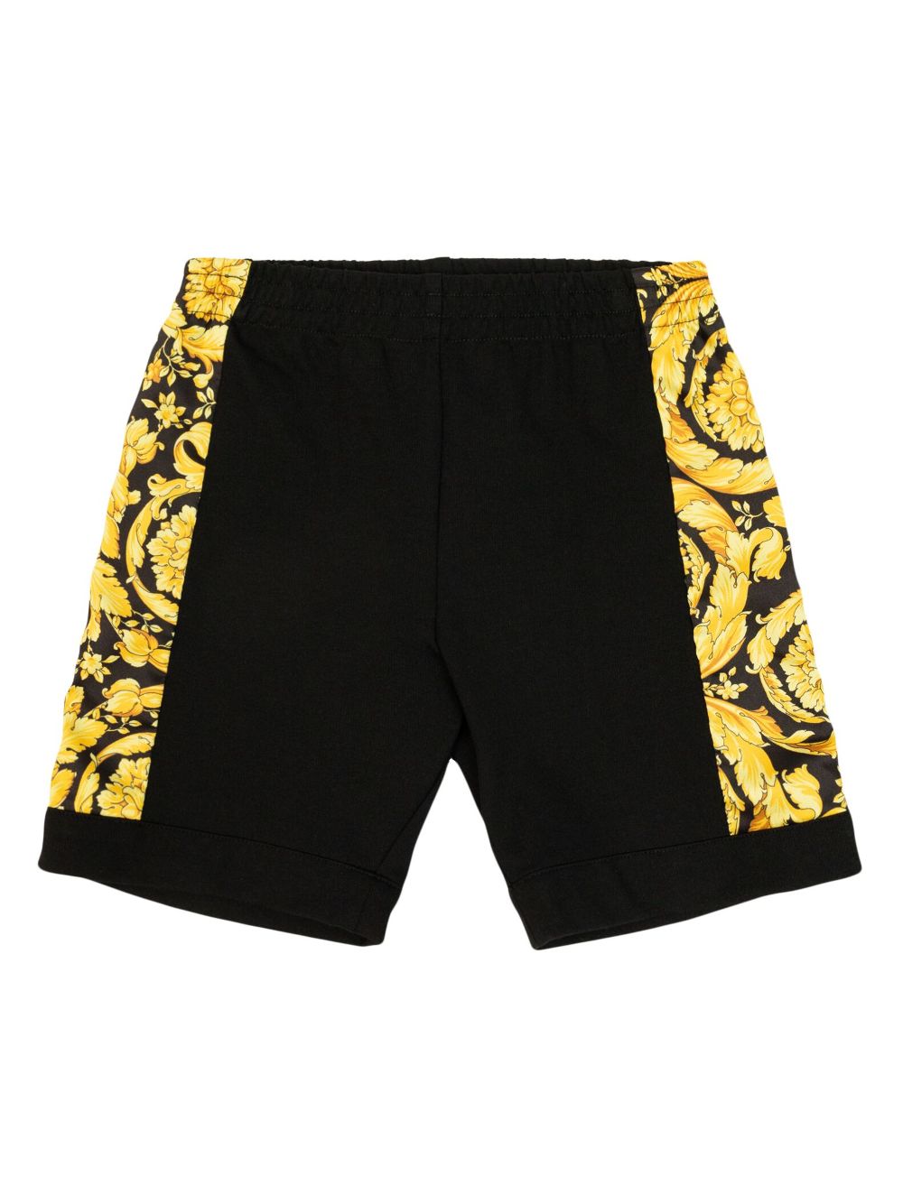 Versace Kids Barocco-print shorts - Black