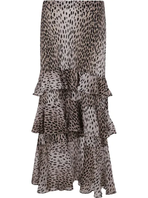 Rixo falda con estampado de leopardo