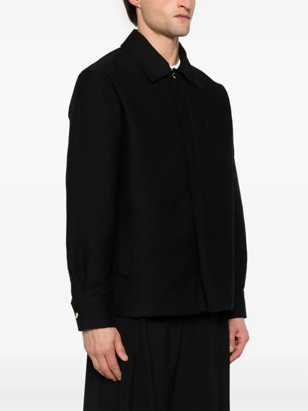 Casablanca Shirtjack met jacquard Zwart
