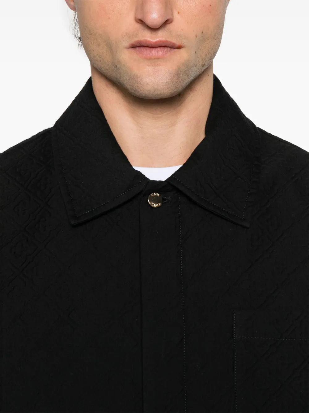Casablanca Shirtjack met jacquard Zwart