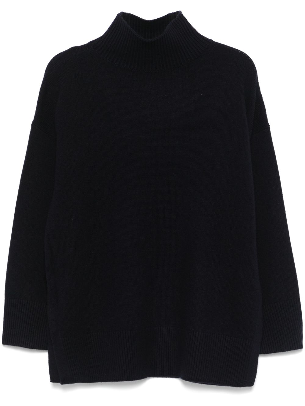 drop-shoulder turtleneck sweater