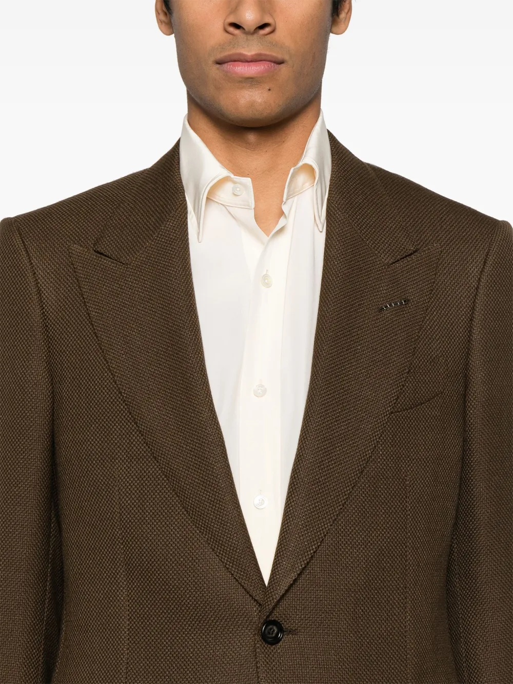 TOM FORD Geweven blazer Bruin
