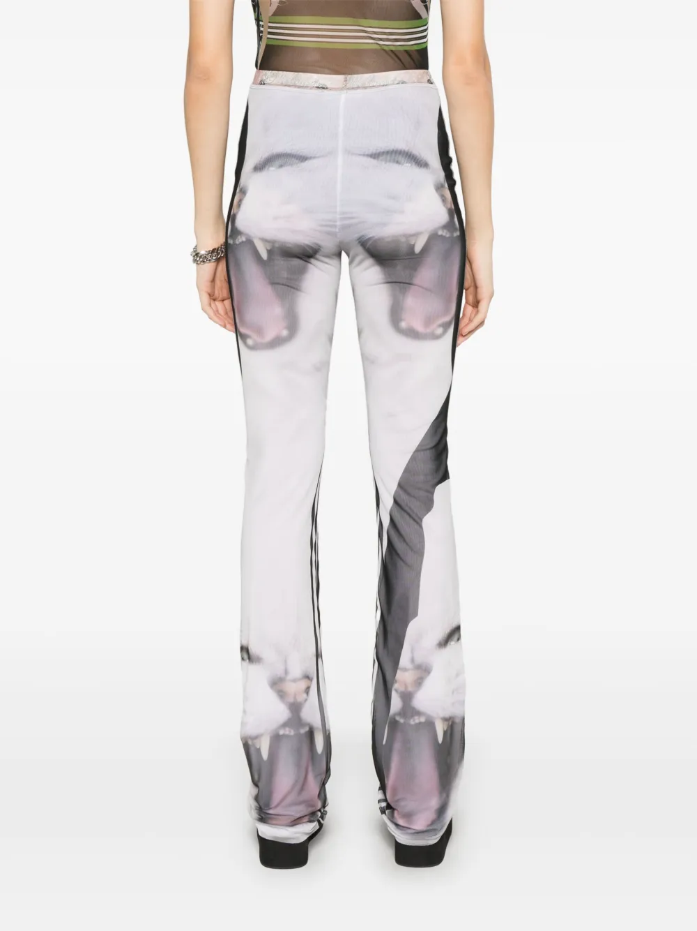Ottolinger Mesh broek met kattenprint Grijs