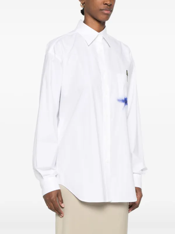 Moschino pen-print Shirt | White | FARFETCH JO