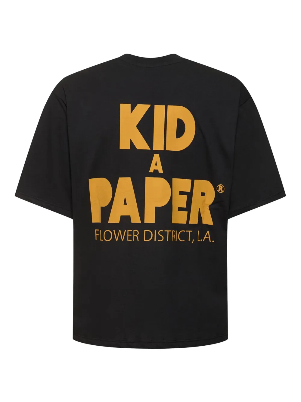 A Paper Kid logo cotton t-shirt - Zwart