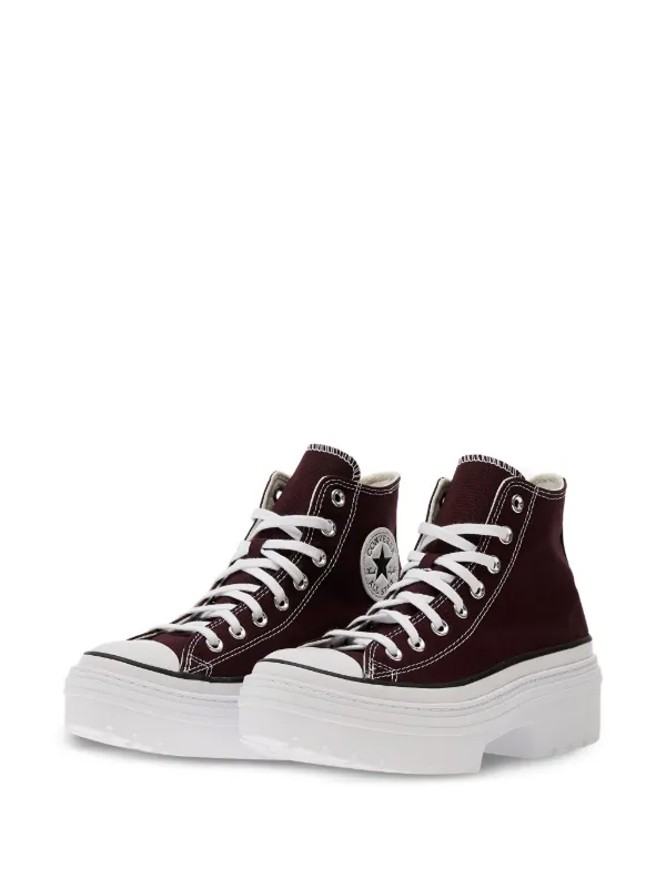 Converse Baskets à Plateforme Rouge FARFETCH FR