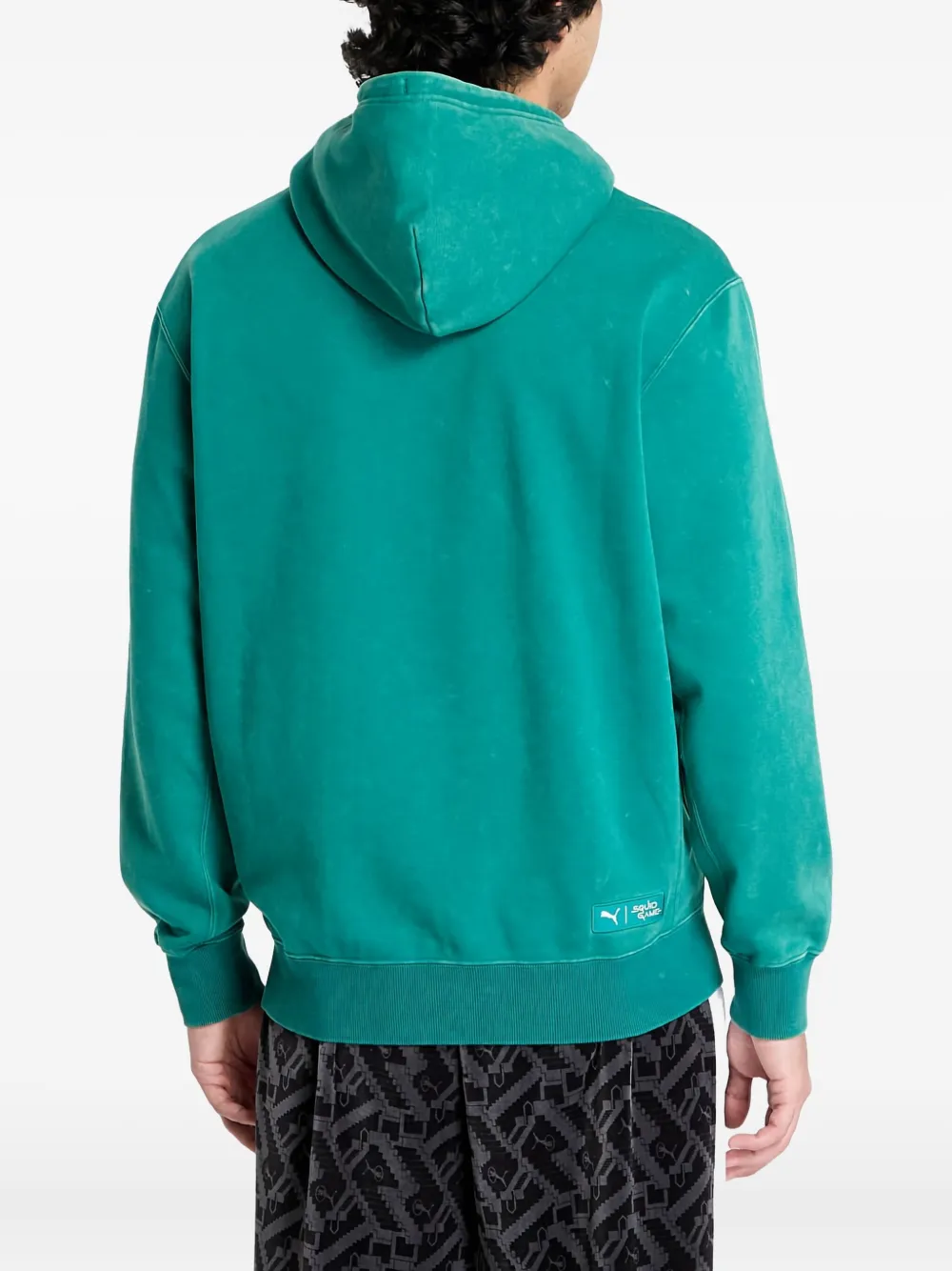 PUMA Hoodie van katoenblend Groen