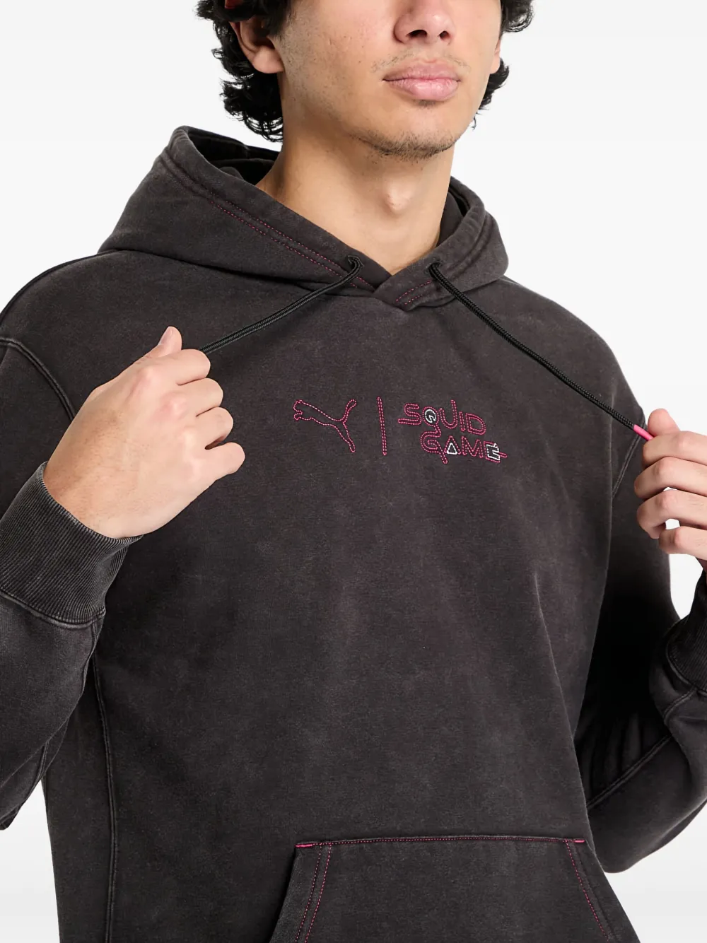 PUMA x Squid Game hoodie van katoenen blend Zwart