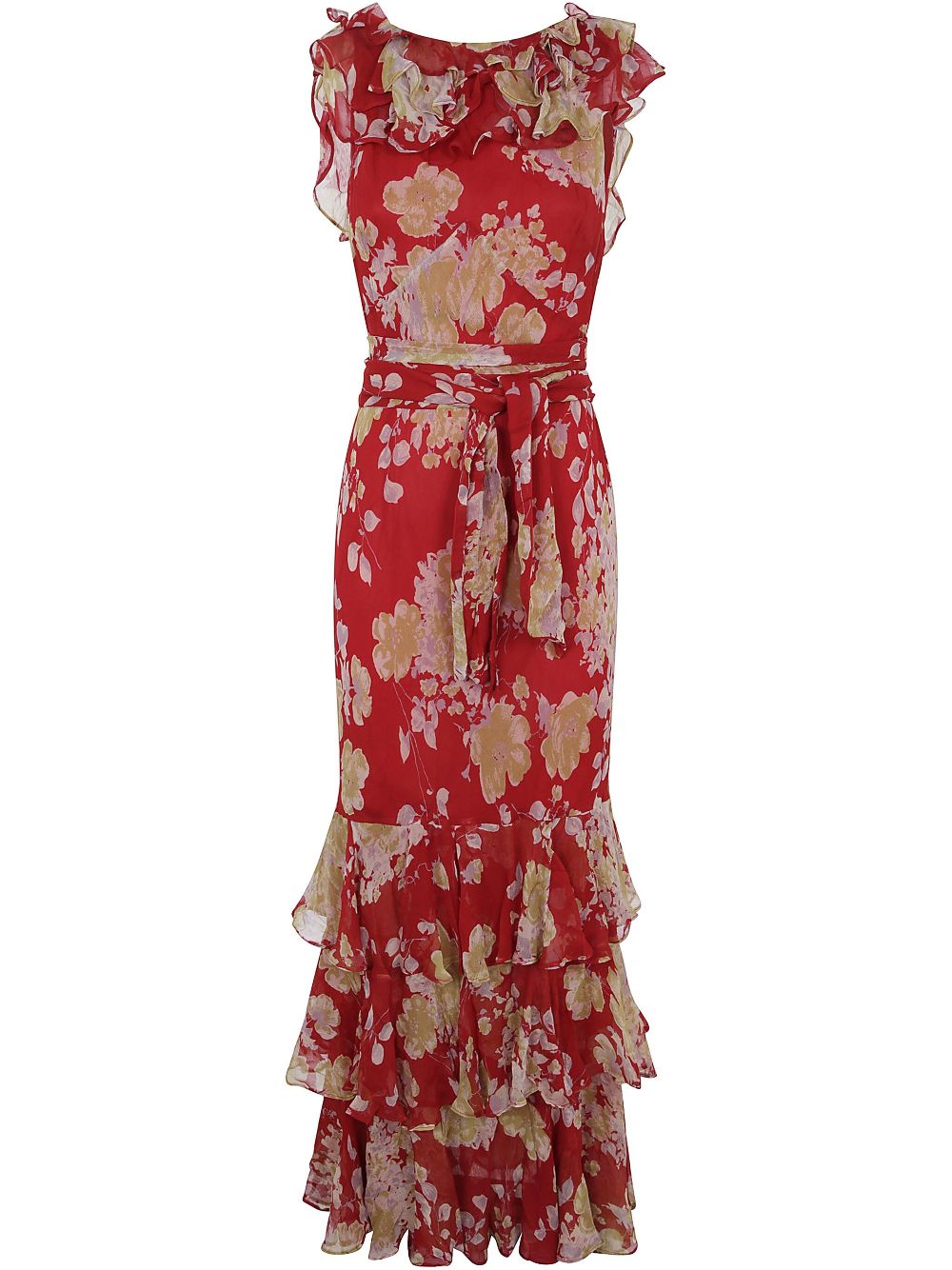 Rixo Rio maxi-jurk Rood