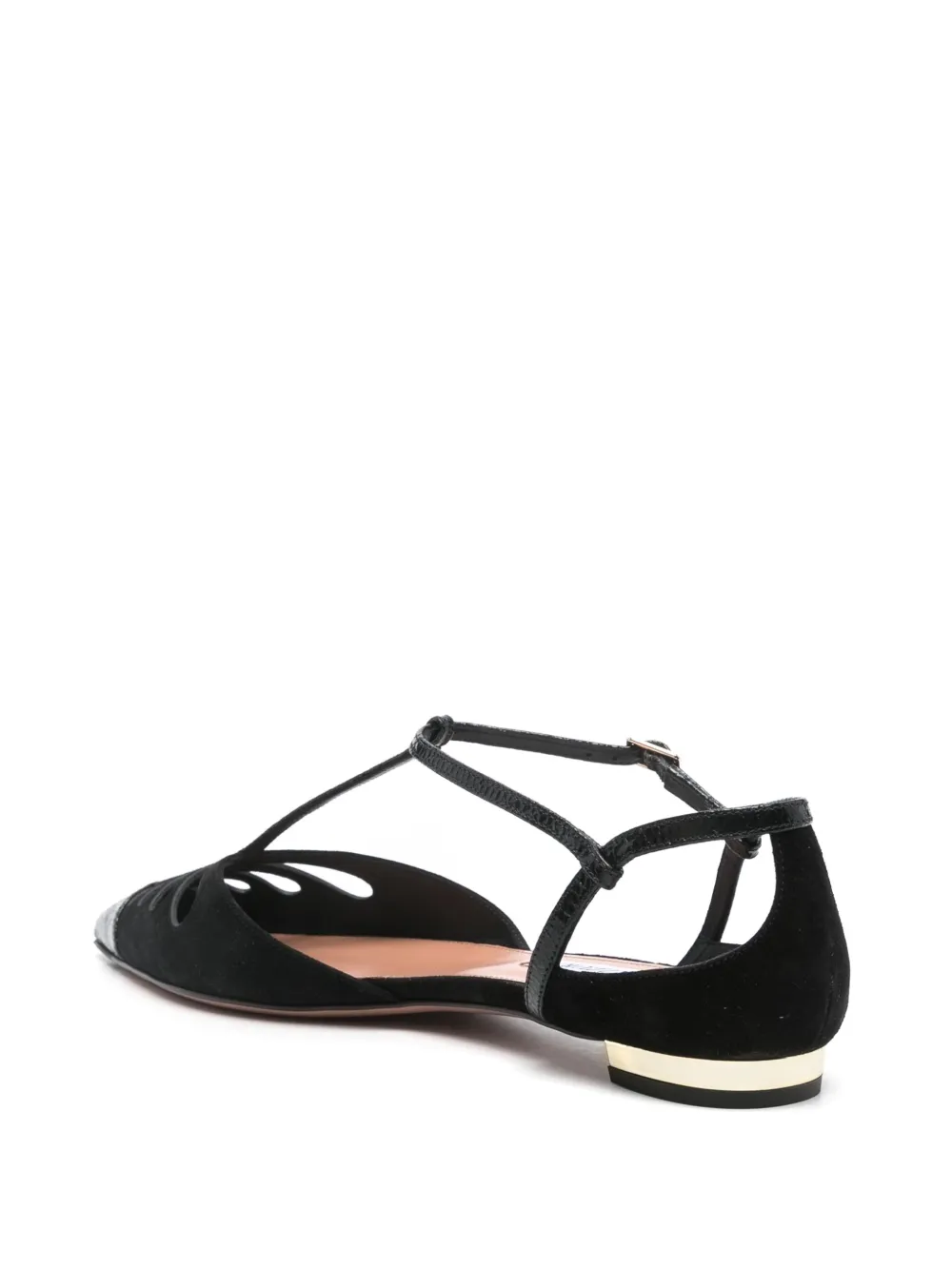 Aquazzura Camille platte pumps Zwart