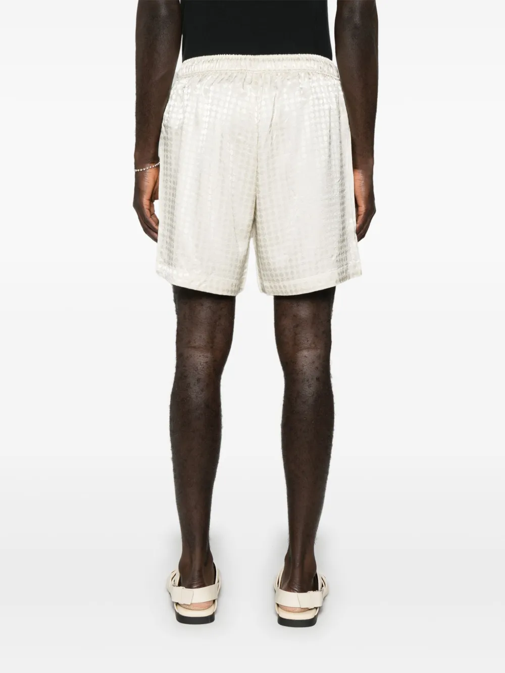 AMIRI Ma Quad shorts met jacquard Beige