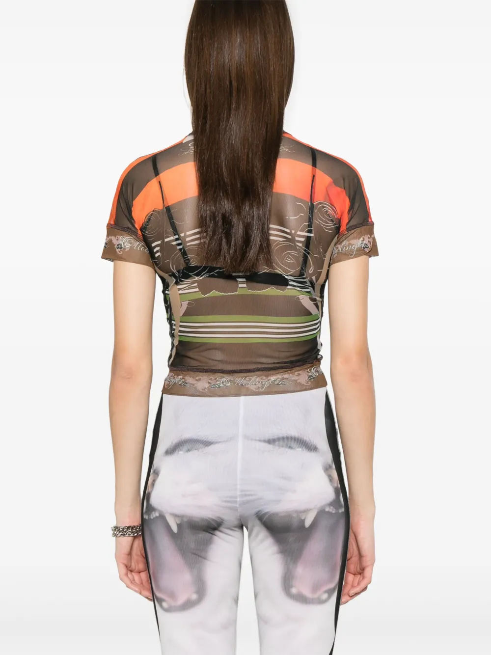 Ottolinger Women S Mesh T-shirt Polo Print