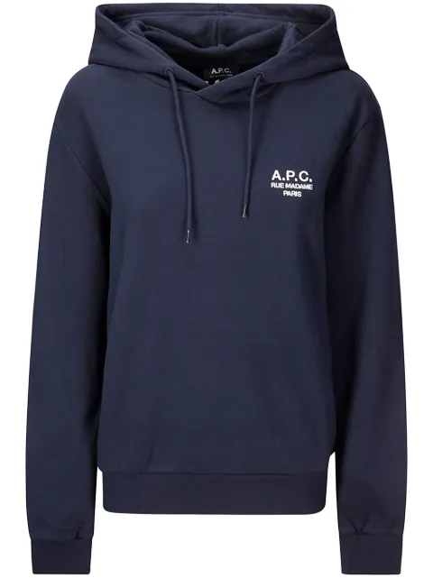 A.P.C. logo-embroidered hoodie