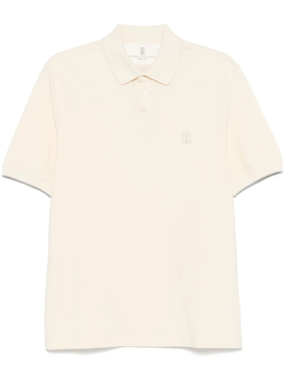 【関税込み】BRUNELLO CUCINELLI STRETCH COTTON POLO SHIRT Brunello Cucinelli Polo shirt with ribbed collar and short