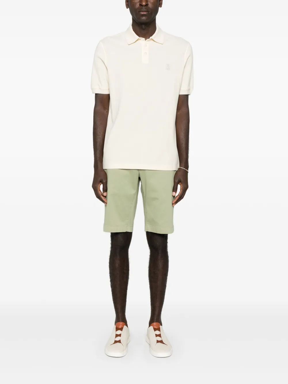 Brunello Cucinelli Katoenen poloshirt - Beige