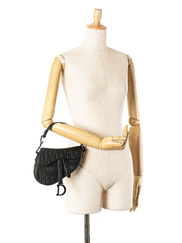 DIOR Saddle Mini Shoulder Bag-Black