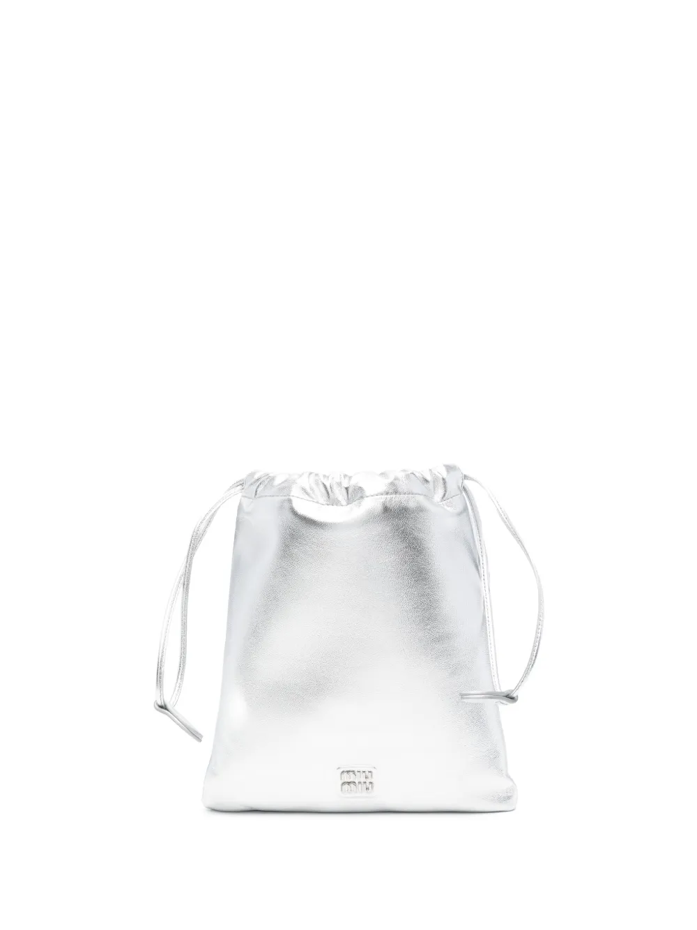 Miu Miu kuvertväska med logotyp | silverfärgad | Image 1