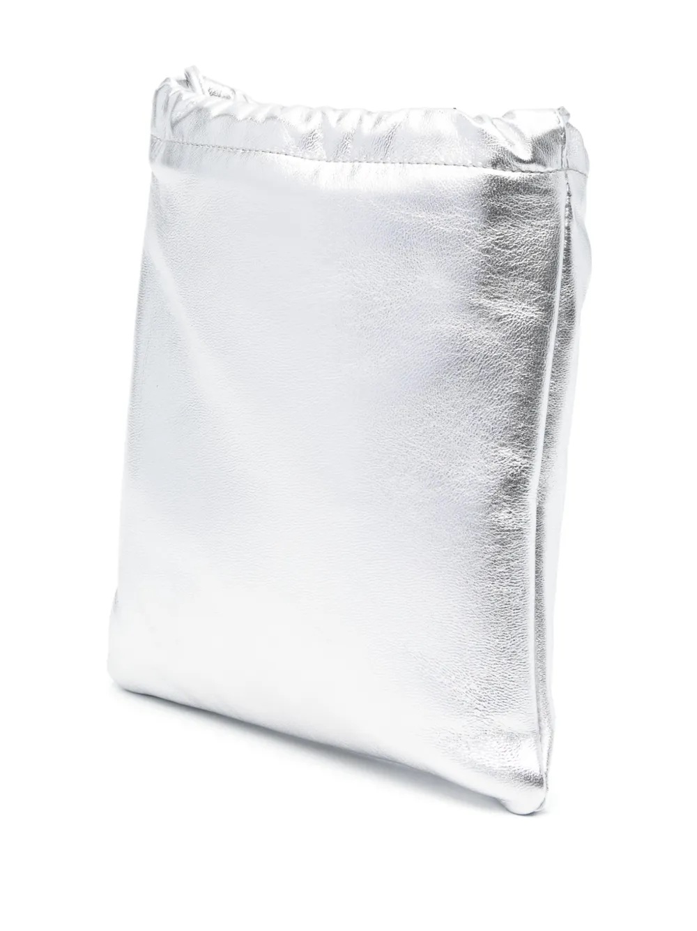 Miu Clutch met logo Zilver