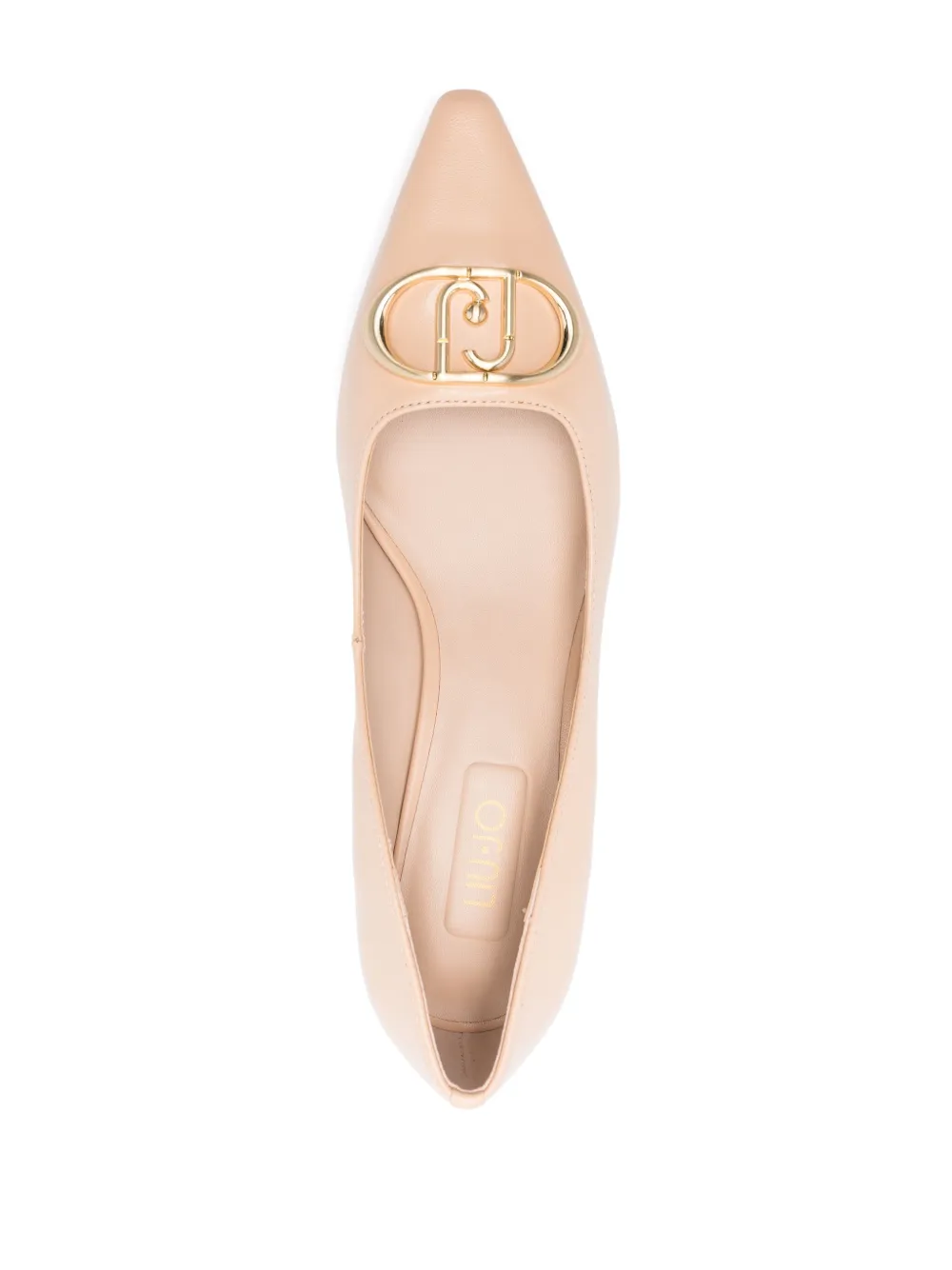 Liu •jo 50mm Logo-plaque Pumps In Neutrals