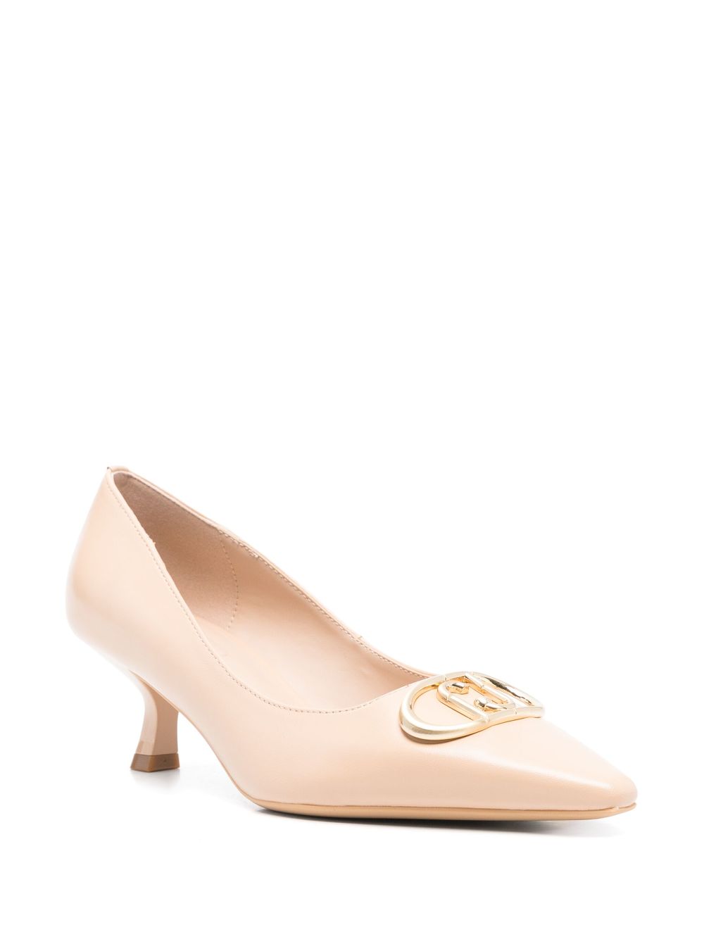 LIU JO 50mm logo-plaque pumps - Neutrals