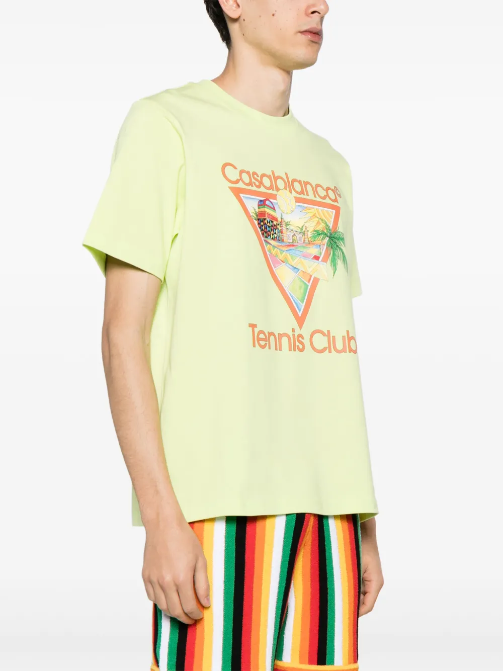 Casablanca White Casa Way Triomphe D'orange T-shirt "white" In Green