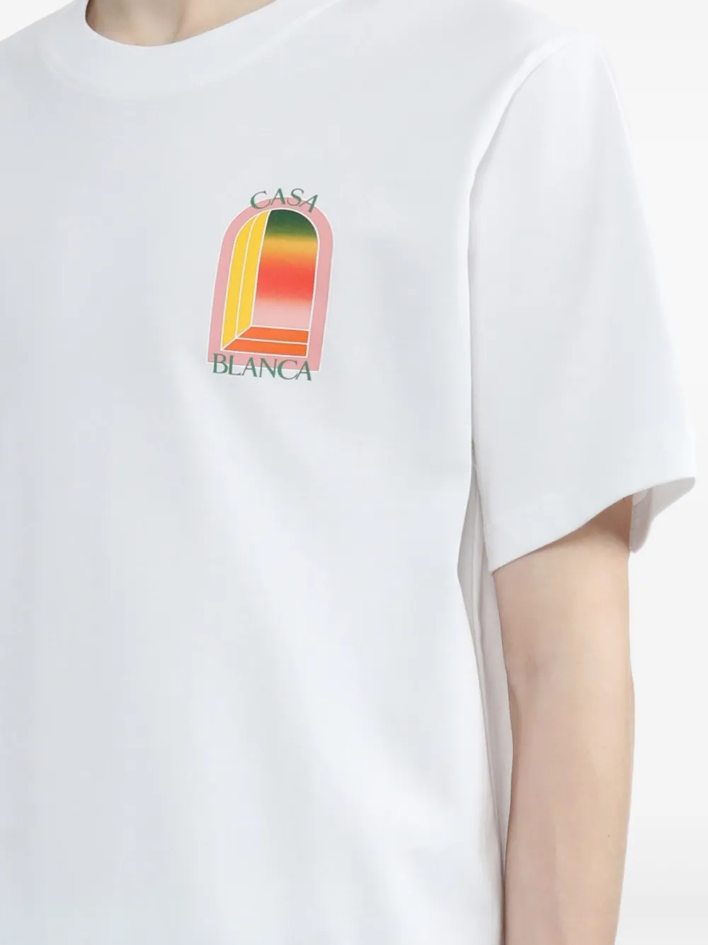 Casablanca Tennis Club Icon Organic Cotton T-shirt | White