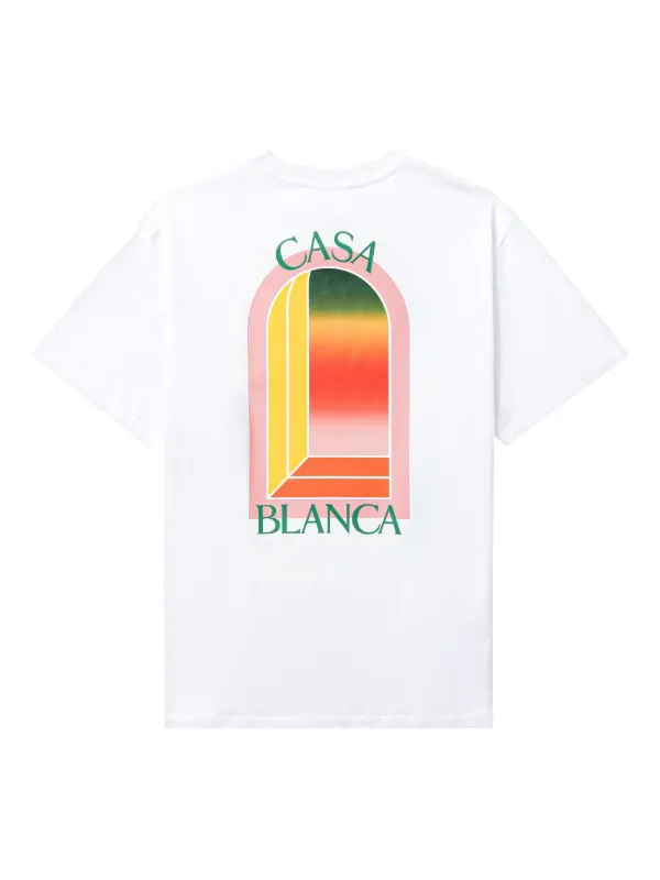 Biały T-shirt z nadrukiem Casablanca - Vitkac Polska