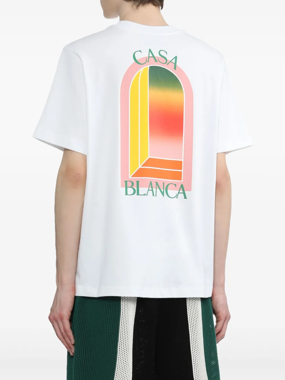 Casablanca Tennis Club Icon Organic Cotton T-shirt | White