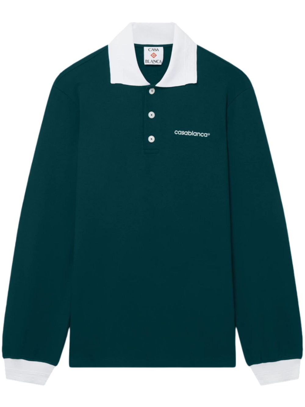 Casablanca long-sleeve polo shirt - Green