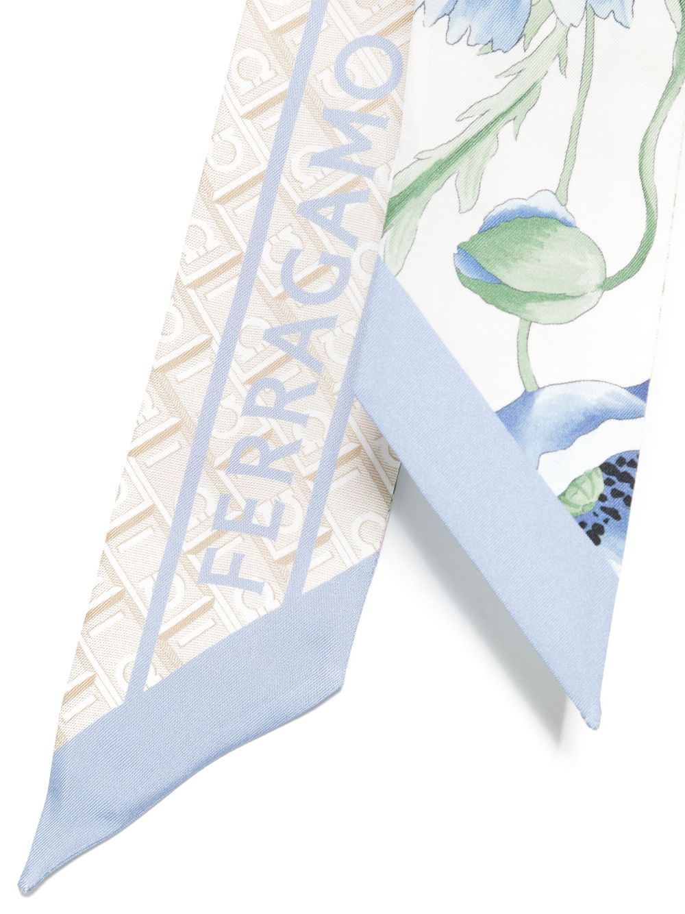 Ferragamo bouquet-print scarf - Neutrals