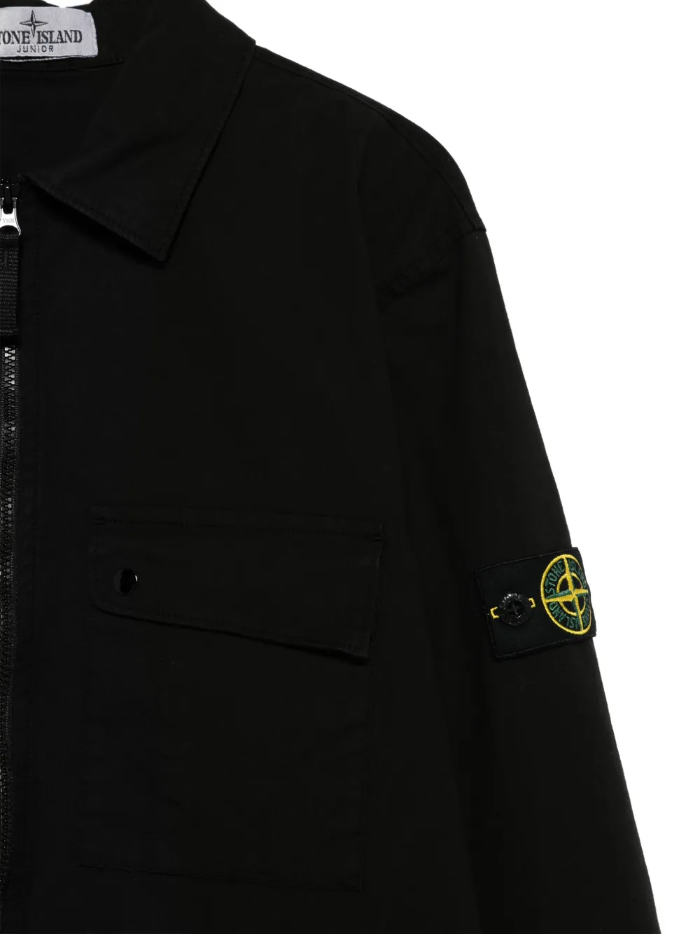 Stone Island Junior Sweater met Compass-logopatch Zwart