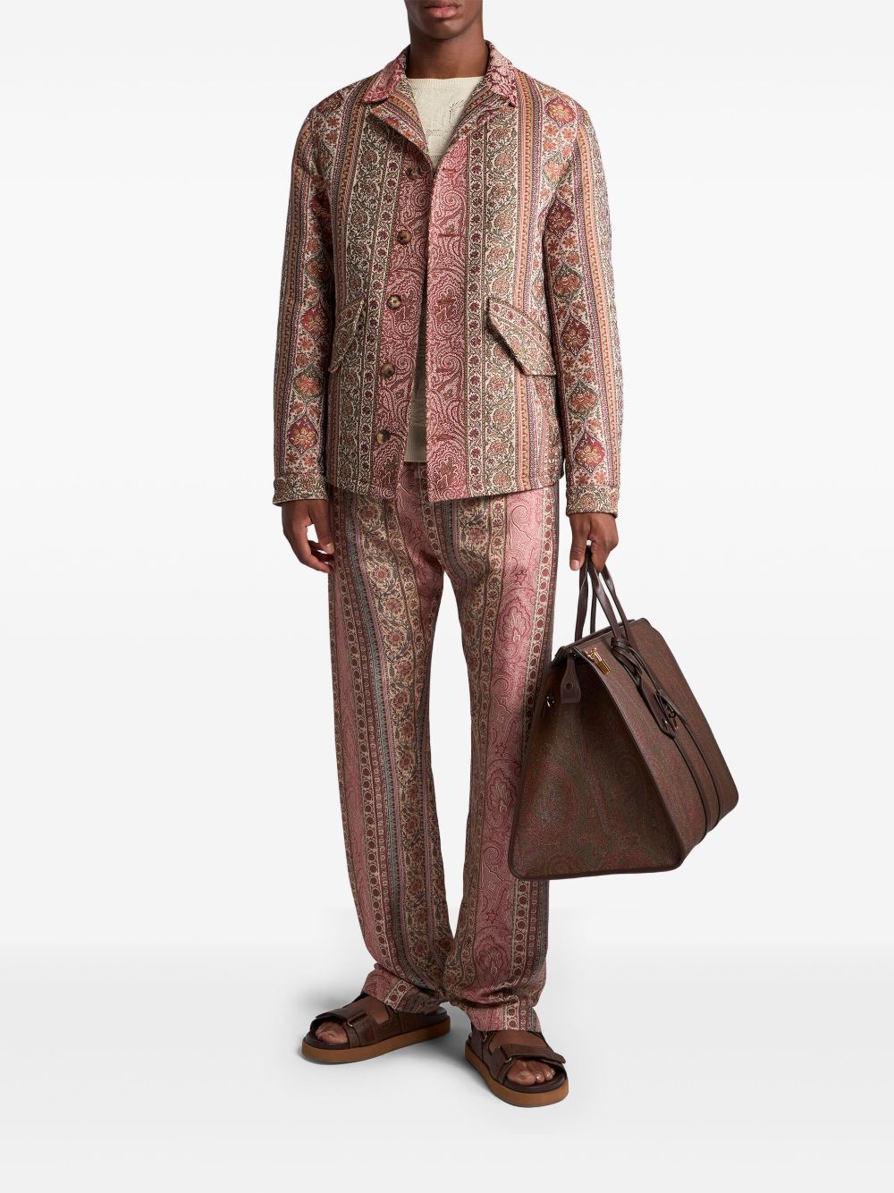 ETRO paisley-print trousers - Roze