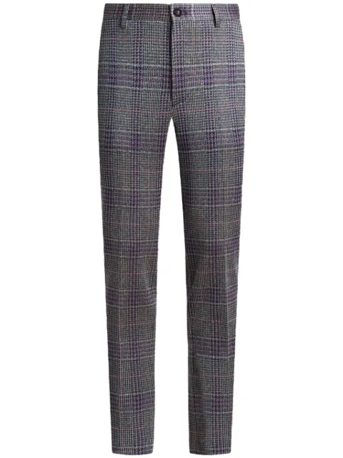 ETRO pantalones con cuadros estampados